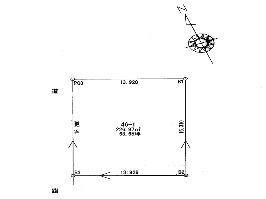 萩原町住宅用地地形