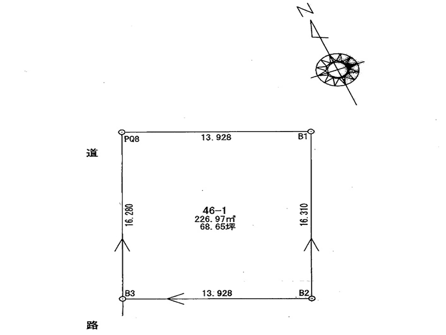 萩原町住宅用地地形