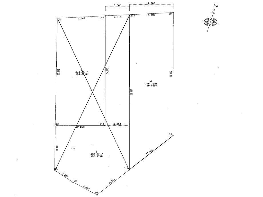 萩原町住宅用地地形図