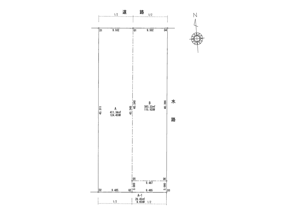 萩原町住宅用地地形