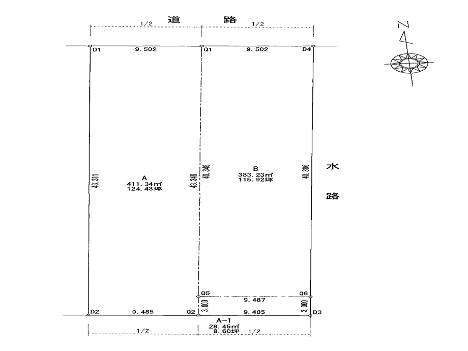 萩原町住宅用地地形